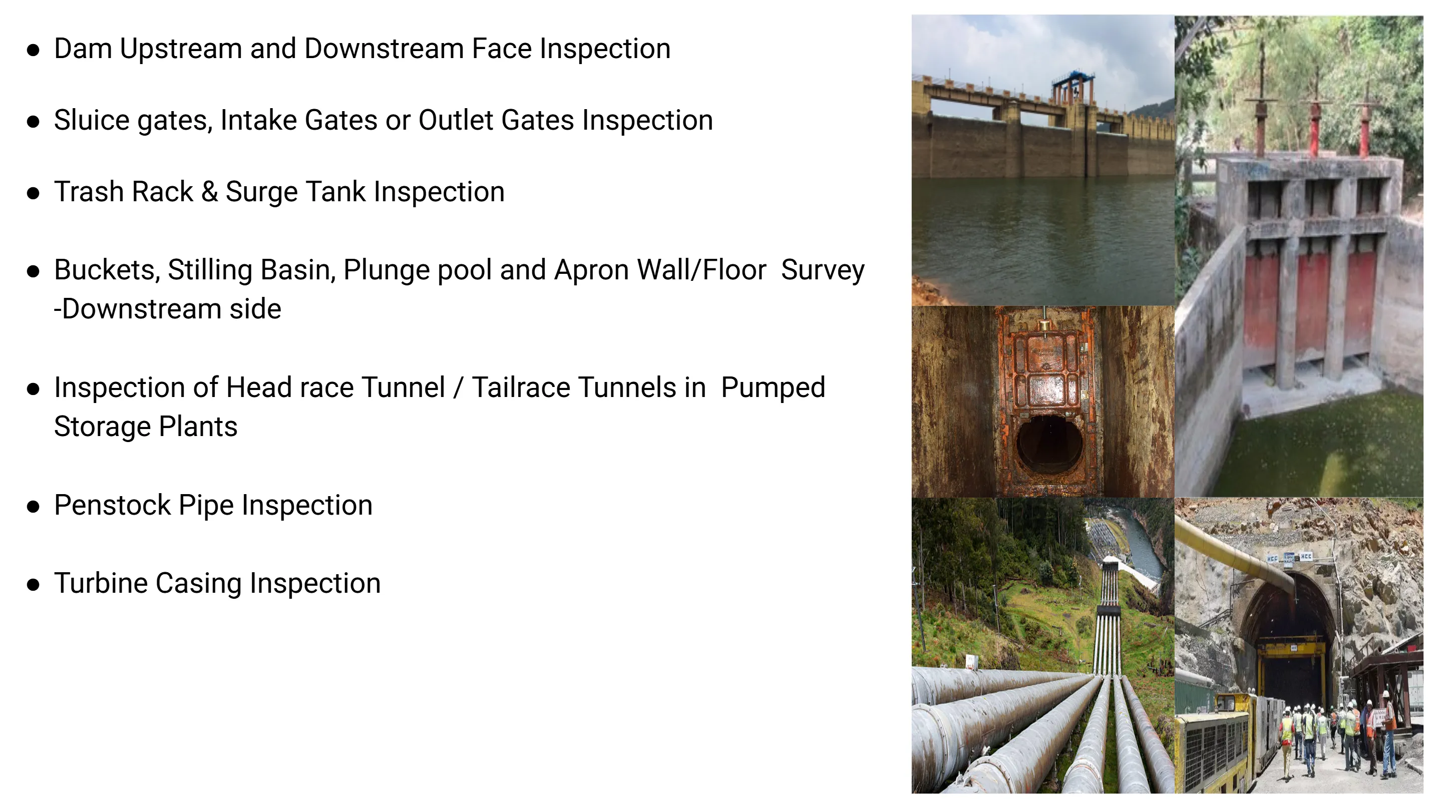 Kinds of Dam Inspections