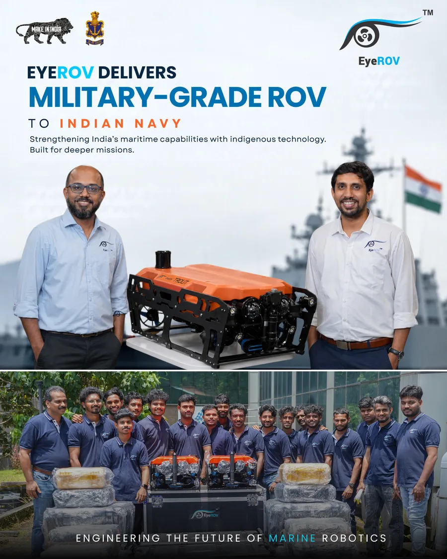 EyeROV delivers Military-Grade TROUT ROV to the Indian Navy