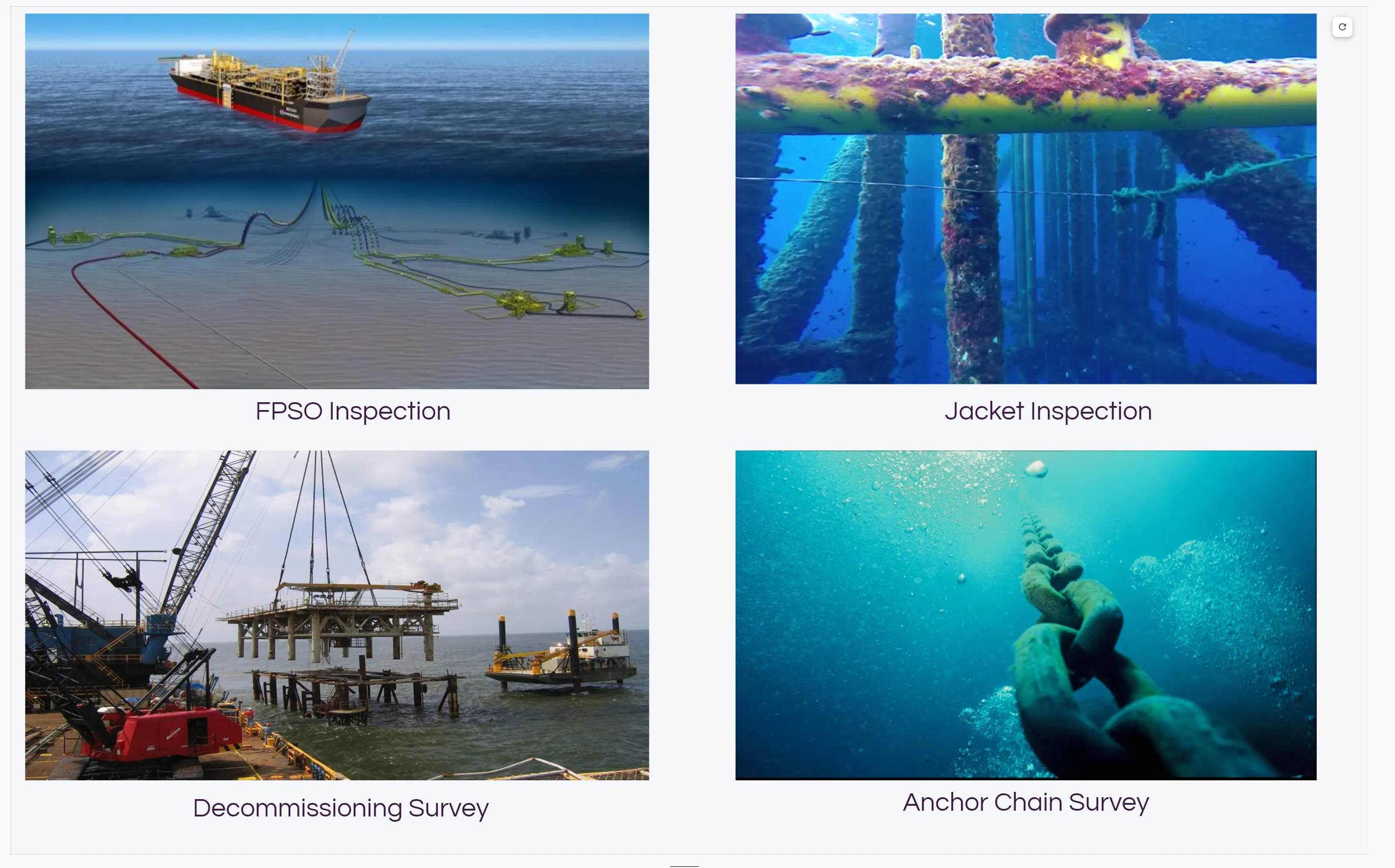 EyeROV Oil-Gas Inspection Types