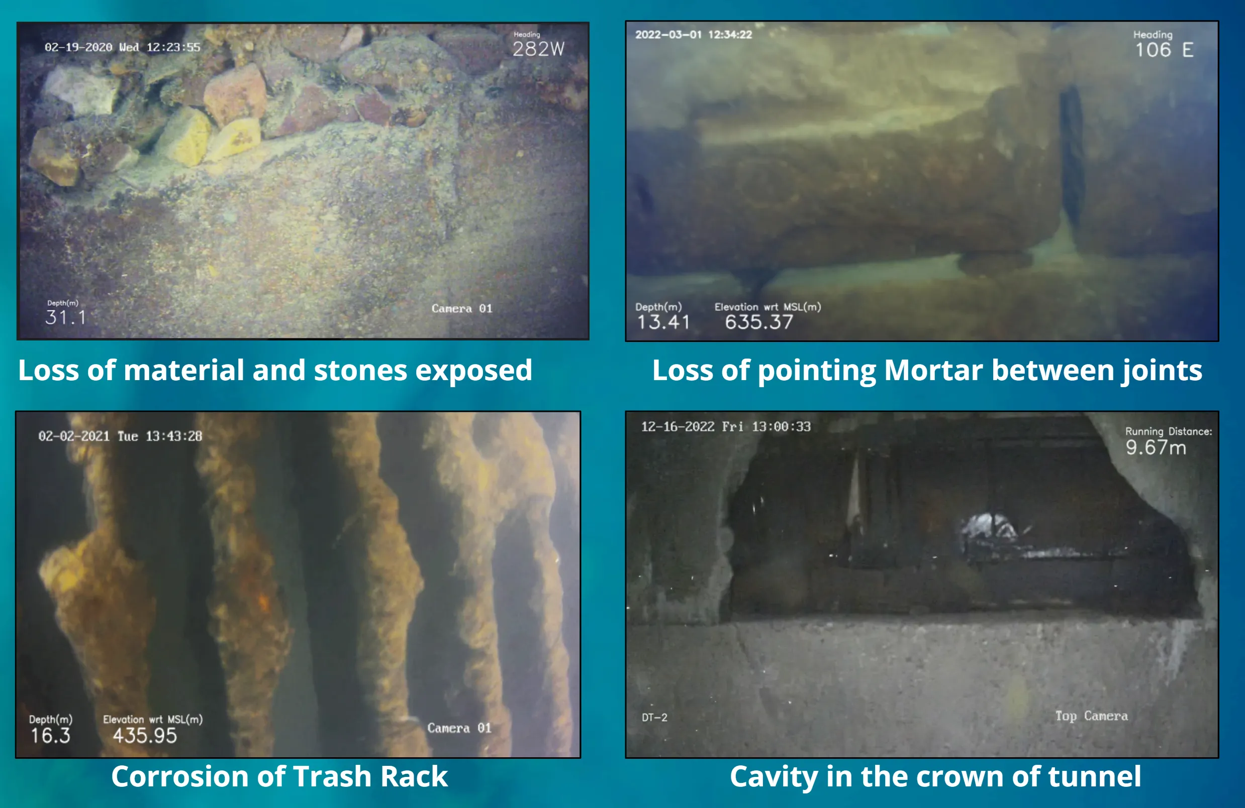 Damage Types in Dam Inspections