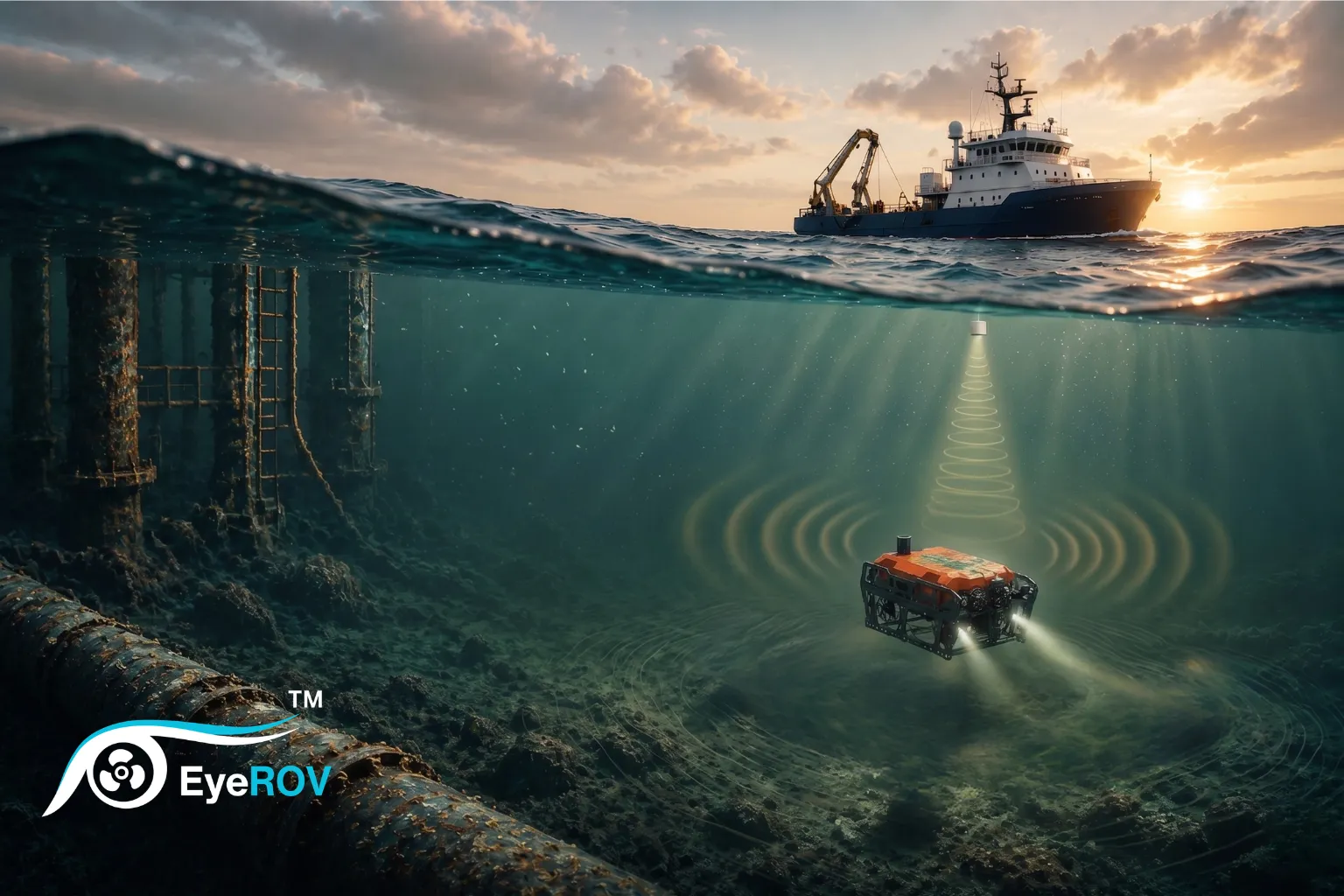 EyeROV underwater positioning system using acoustic navigation for ROV operations